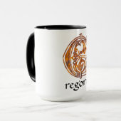 中世の植物装飾首都G マグカップ (正面左)