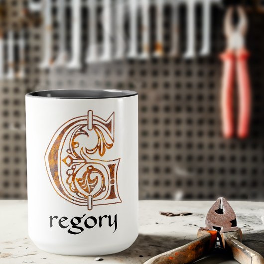 中世の植物装飾首都G マグカップ