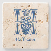 中世の植物装飾首都H ストーンコースター (正面)