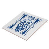 中世の植物装飾首都H タイル (側面)