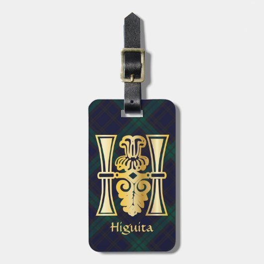 中世の植物装飾首都H ラゲッジタグ (正面縦)