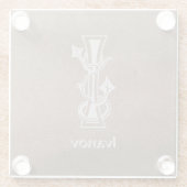 中世の植物装飾首都I ガラスコースター (裏面)