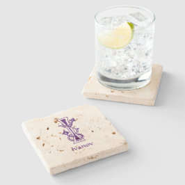 中世の植物装飾首都I ストーンコースター