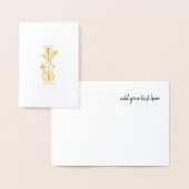 中世の植物装飾首都I 箔カード (ディスプレー)