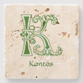 中世の植物装飾首都K ストーンコースター (正面)