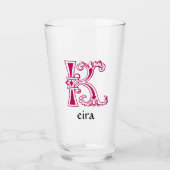 中世の植物装飾首都K タンブラーグラス (正面)