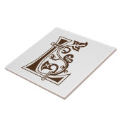 中世の植物装飾首都L タイル (側面)