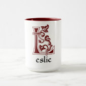 中世の植物装飾首都L マグカップ (中央)