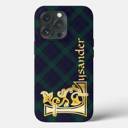 中世の植物装飾首都L Case-Mate iPhoneケース (裏面)