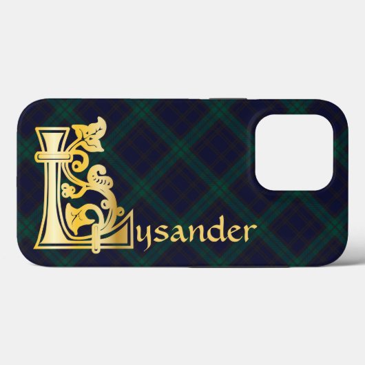 中世の植物装飾首都L Case-Mate iPhoneケース (裏面 (横))