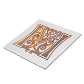 中世の植物装飾首都M タイル (側面)