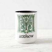 中世の植物装飾首都M マグカップ (中央)