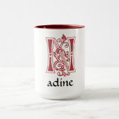 中世の植物装飾首都N Mag マグカップ (中央)