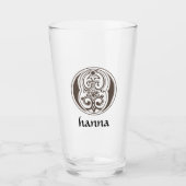 中世の植物装飾首都O タンブラーグラス (正面)