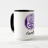 中世の植物装飾首都O マグカップ (正面左)