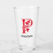 中世の植物装飾首都P タンブラーグラス (正面)