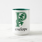 中世の植物装飾首都P マグカップ (中央)