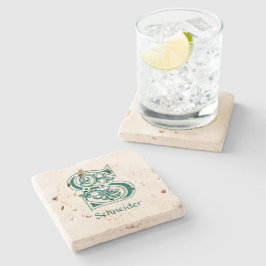 中世の植物装飾首都S ストーンコースター