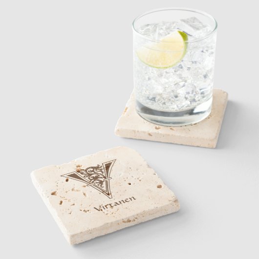 中世の植物装飾首都V ストーンコースター (横)