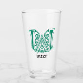 中世の植物装飾首都W タンブラーグラス (正面)