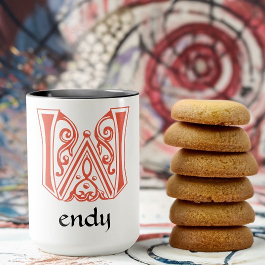 中世の植物装飾首都W マグカップ