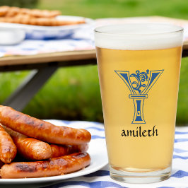 中世の植物装飾首都Y タンブラーグラス