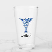 中世の植物装飾首都Y タンブラーグラス (正面)