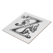 中世の植物装飾首都Z タイル (側面)