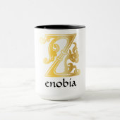 中世の植物装飾首都Z マグカップ (中央)