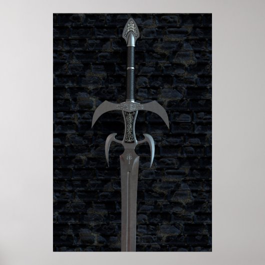 中世の武器。古刀 ポスター (正面)