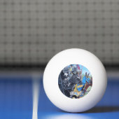 中世の歴史ある騎士が馬に乗り込む 卓球ボール (ネット)