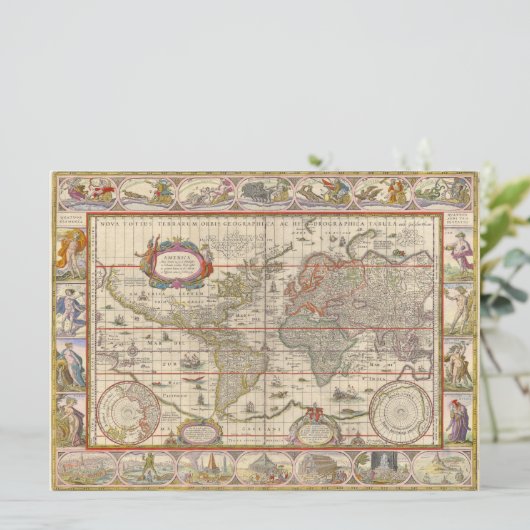 中世の歴史世界地図（ウィレム・ブレュー著） (スタンド正面)