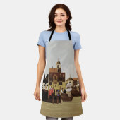 中世の港 エプロン (着用した状態)