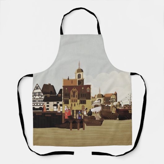 中世の港 エプロン (正面)