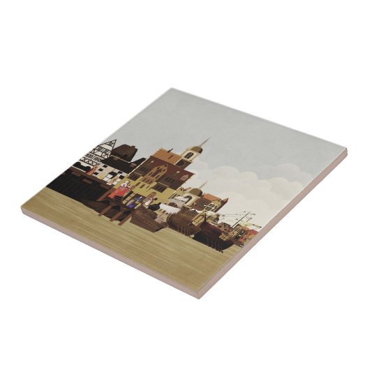 中世の港 タイル (側面)