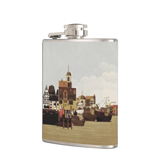 中世の港 フラスク (左)