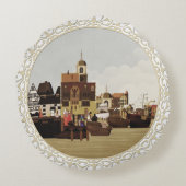 中世の港 ラウンドクッション (裏面)