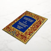 中世の照明スタイルフローラフレ結婚ーム 箔招待状 (回転した状態)