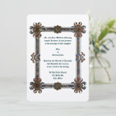 中世の照明スタイル結婚フレーム 招待状 (スタンド正面)
