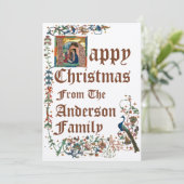 中世の照明付き原稿クリスマス出生 シーズンカード (スタンド正面)