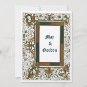 中世の照明結婚式招待状テンプレート 招待状 (裏面)