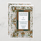 中世の照明結婚式招待状テンプレート 招待状 (正面/裏面)