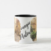 中世の狭い通り古い建物水色 マグカップ (中央)