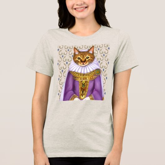 中世の猫娘 トライブレンドTシャツ (正面)