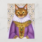 中世の猫娘 ポストカード (正面)