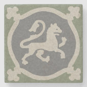 中世の獅子瓦 ストーンコースター (正面)