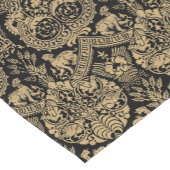 中世の獅子、鳥、竜の模様 ショートテーブルランナー (コーナー)