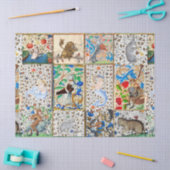 中世の獣医遊のミュージカル楽器ブルー 薄葉紙 (クラフト)