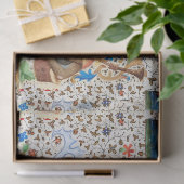 中世の獣医遊のミュージカル楽器ブルー 薄葉紙 (ギフト)