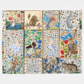 中世の獣医遊のミュージカル楽器 フリースブランケット (正面(横))